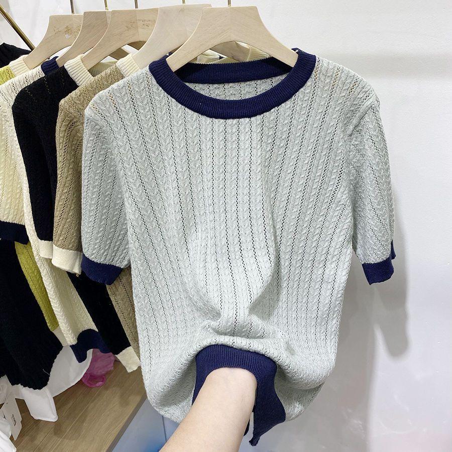 Women s Plus Size Ice Silk Patchwork Short Sleeve Knit Top 2XL (135-160 jin)
Women s Plus Size Ice Silk Patchwork Short Sleeve Knit Top 2XL (135-160 jin)