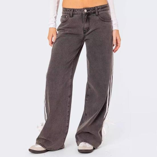 Women s Side Striped Bow Tie Jeans Boyfriend Low Rise Baggy Denim Pants Casual Straight Wide Leg Jeans S
Women s Side Striped Bow Tie Jeans Boyfriend Low Rise Baggy Denim Pants Casual Straight Wide Leg Jeans S