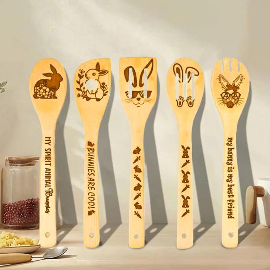 5 шт. пасхальный кролик/пчелиные ложки с забавными высказываниями, гладкая поверхность, бамбуковая посуда с гравировкой, кухонная утварь Rabbit
5 шт. пасхальный кролик/пчелиные ложки с забавными высказываниями, гладкая поверхность, бамбуковая посуда с гравировкой, кухонная утварь Rabbit