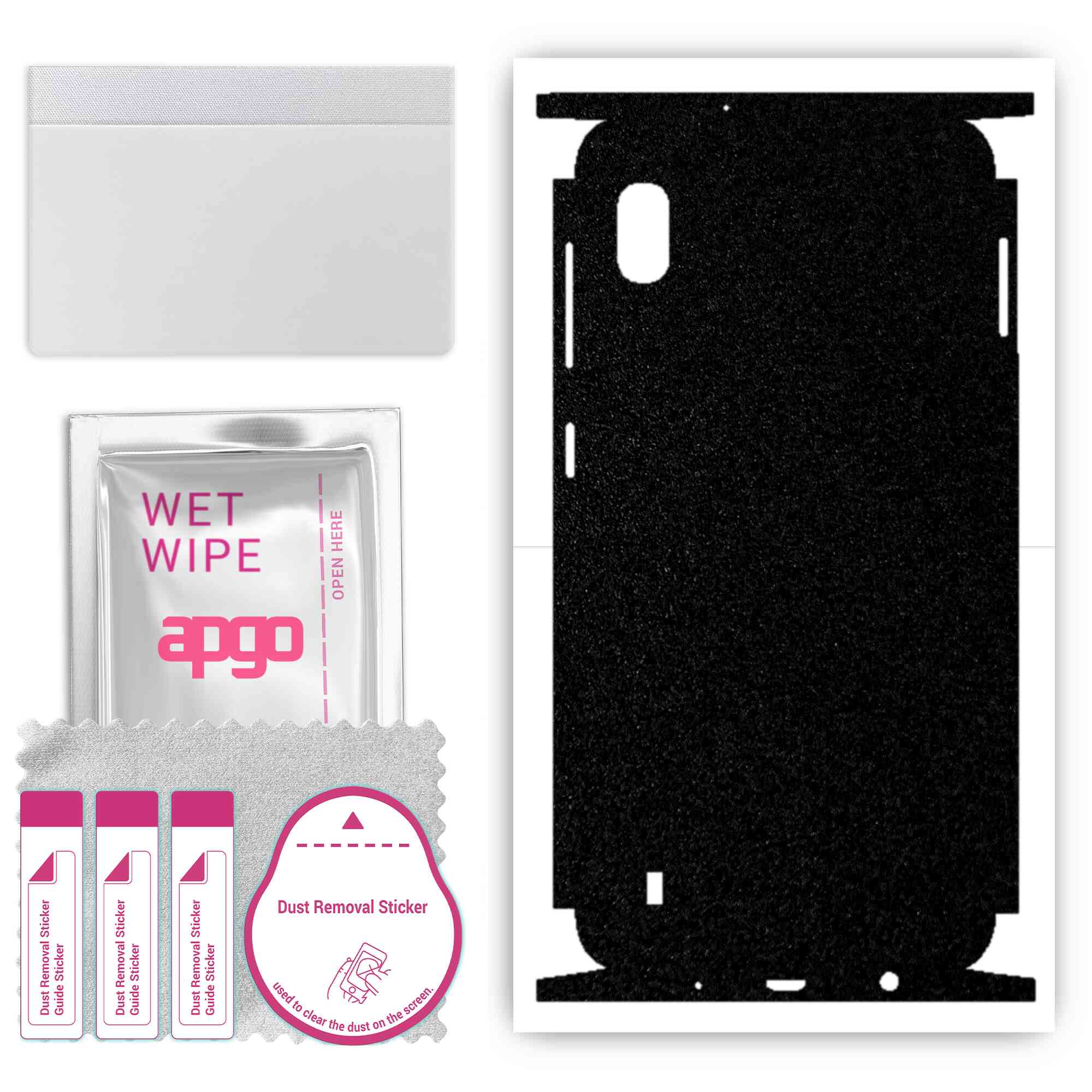 apgo Protective Skin Sticker for the back+sides compatible with Samsung Galaxy A10, Full Wrap Film, Foil, Vinyl - Pattern Matte Black
apgo Protective Skin Sticker for the back+sides compatible with Samsung Galaxy A10, Full Wrap Film, Foil, Vinyl - Pattern Matte Black
