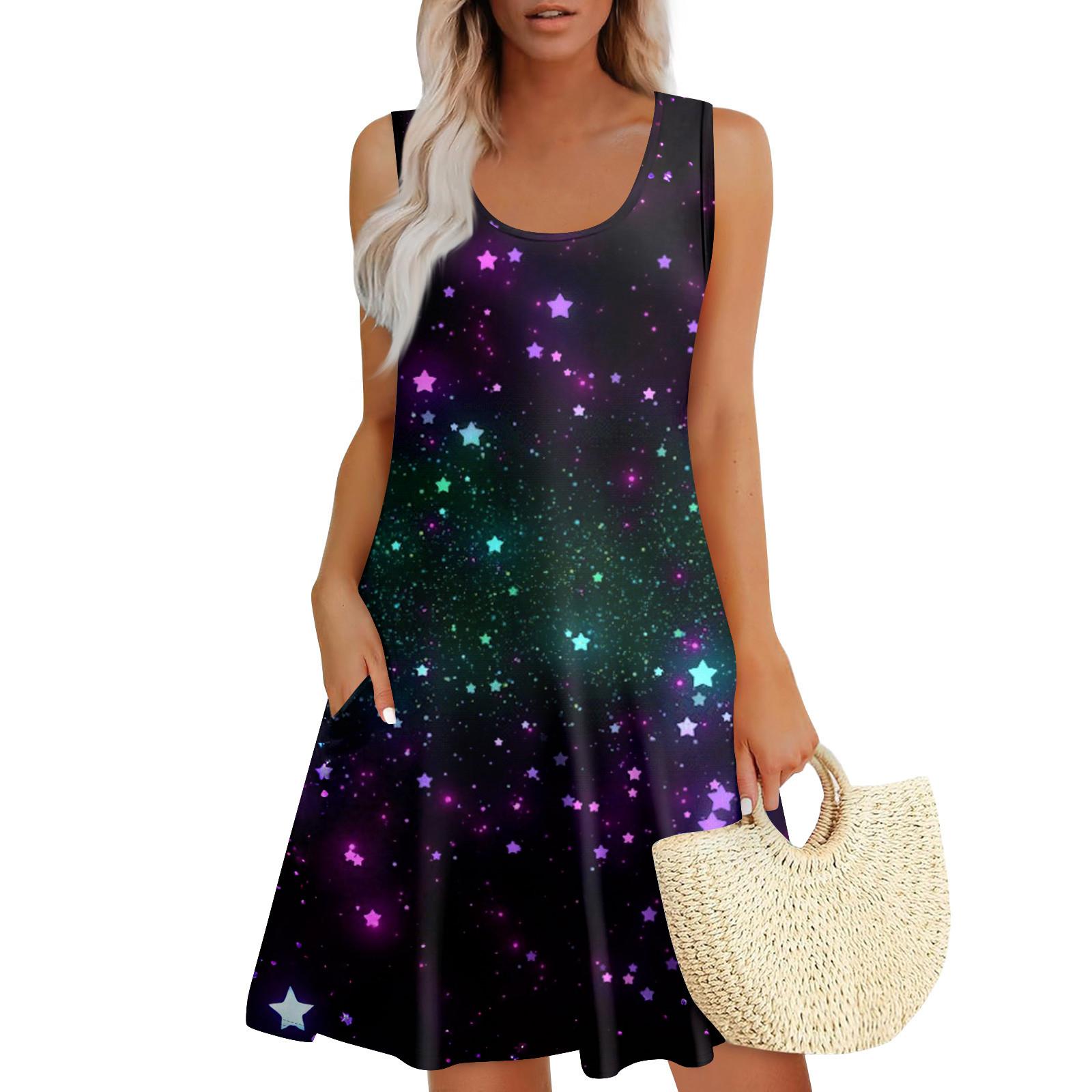 Жіночі літні сукні, вільні сарафани з U-подібним вирізом та кишенями, без рукавів та великоднього принта XXL фіолетовий
Жіночі літні сукні, вільні сарафани з U-подібним вирізом та кишенями, без рукавів та великоднього принта XXL фіолетовий