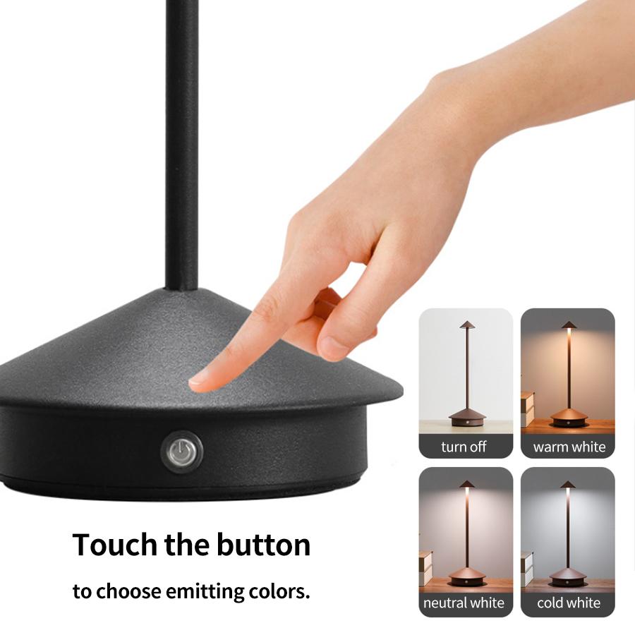 Rechargeable LED Table Lamp Classic Touch Sensor Desk Lamp for Restaurant Hotel Bar Bedroom Ambient Decor 3 Color Adjustable
Rechargeable LED Table Lamp Classic Touch Sensor Desk Lamp for Restaurant Hotel Bar Bedroom Ambient Decor 3 Color Adjustable