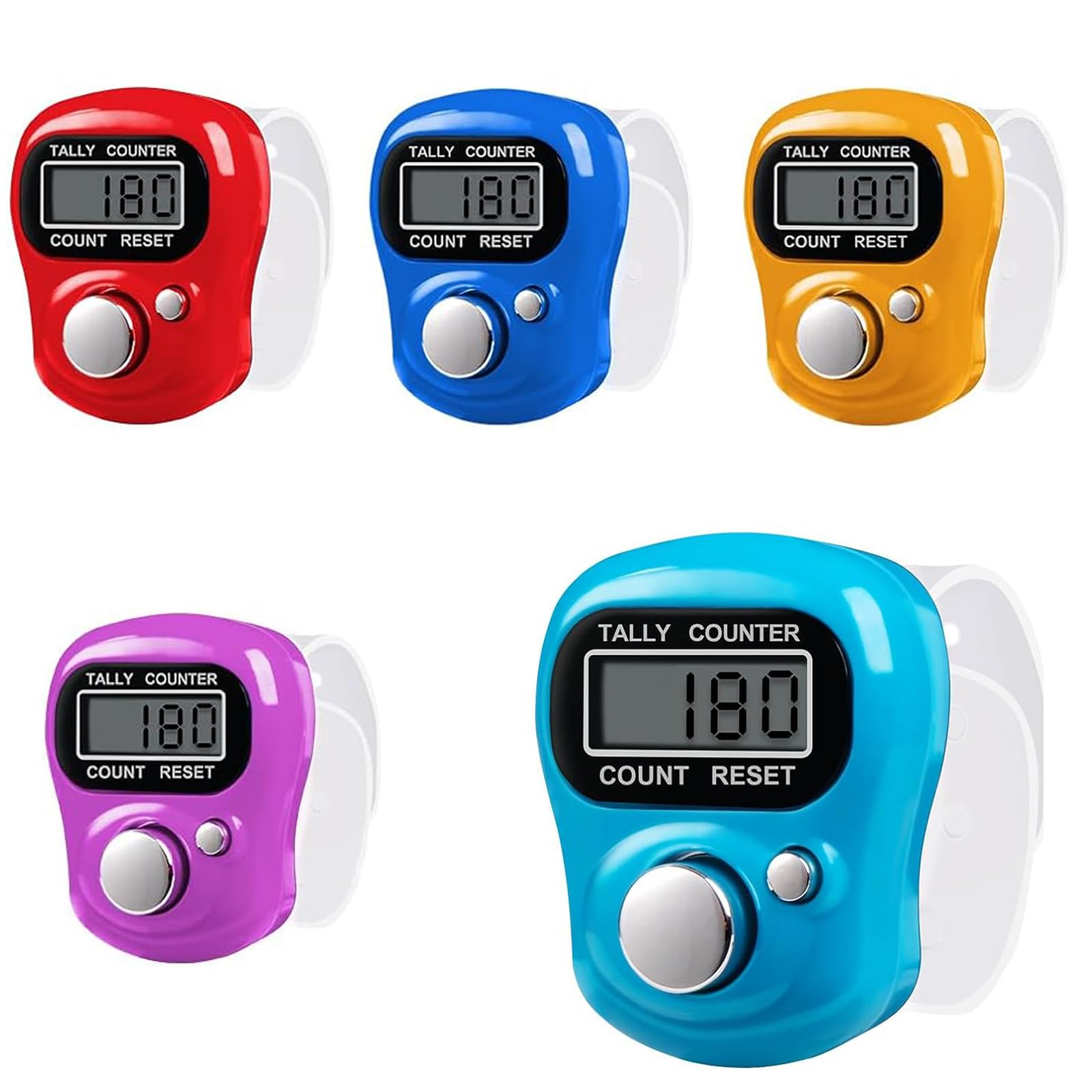 Samcos Finger Counter Digital Counter, 5 Colors, Set of 5,
Samcos Finger Counter Digital Counter, 5 Colors, Set of 5,