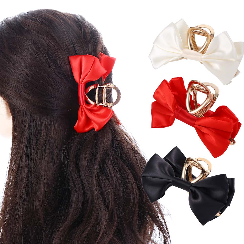 Back Of Head Metal Hair Accessories Satin Bow Hair Claw Women Hairpin Korean Style Shark Clip
Back Of Head Metal Hair Accessories Satin Bow Hair Claw Women Hairpin Korean Style Shark Clip