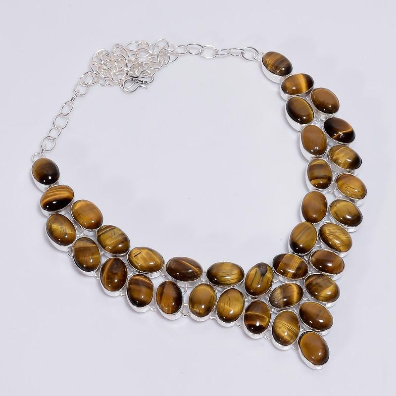 Incredible Top Grade Qualite 100% Natural Tiger Eye Oval Shape Ethnic Handmade Jewelry 925 Steling Silver Necklace 18 WSJ-4732 срібний
Incredible Top Grade Qualite 100% Natural Tiger Eye Oval Shape Ethnic Handmade Jewelry 925 Steling Silver Necklace 18 WSJ-4732 срібний