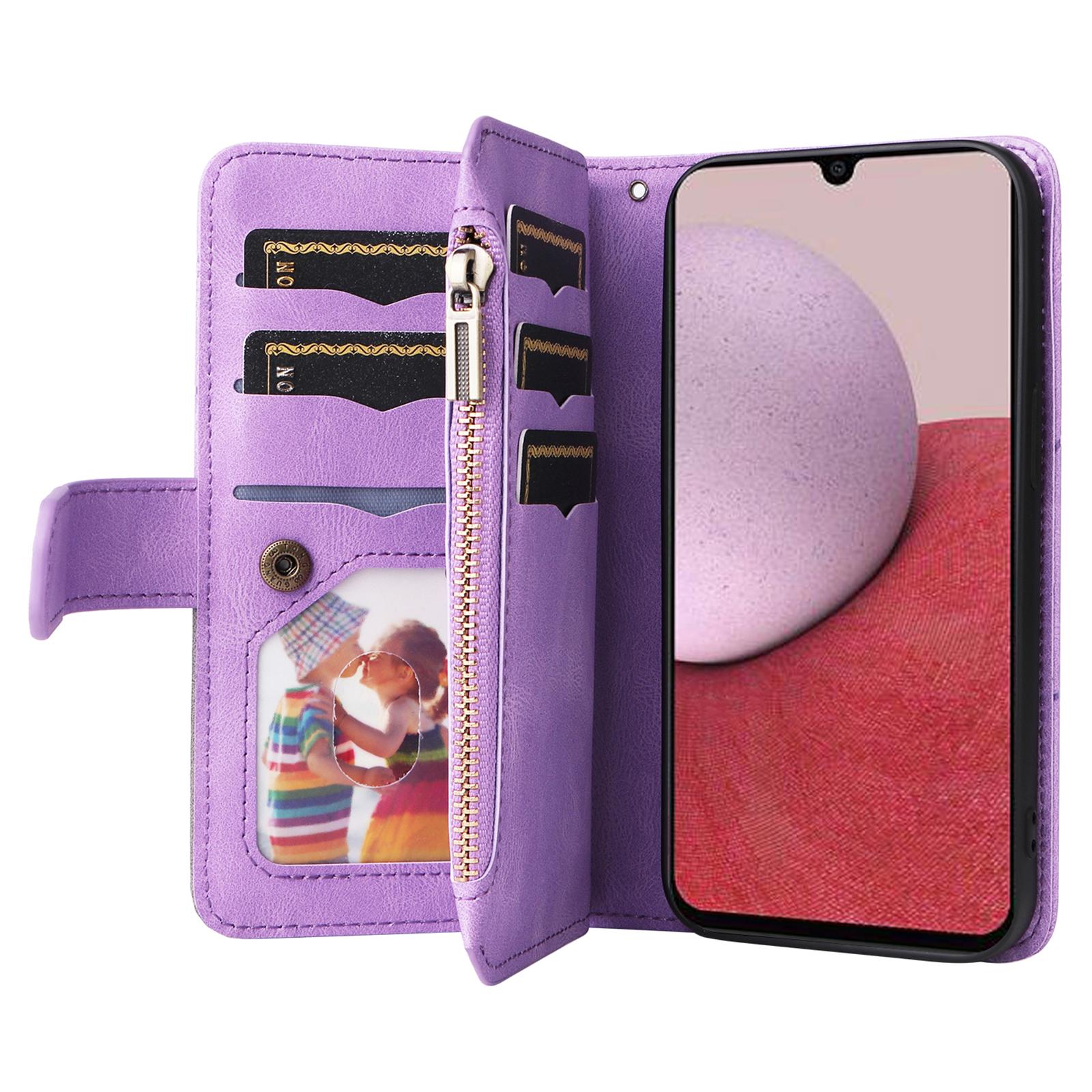 For Samsung Galaxy A14 5G/A14 4G Leather Case with Strap Zipper 9 Card Slot Phone Cover Stand Light Purple
For Samsung Galaxy A14 5G/A14 4G Leather Case with Strap Zipper 9 Card Slot Phone Cover Stand Light Purple