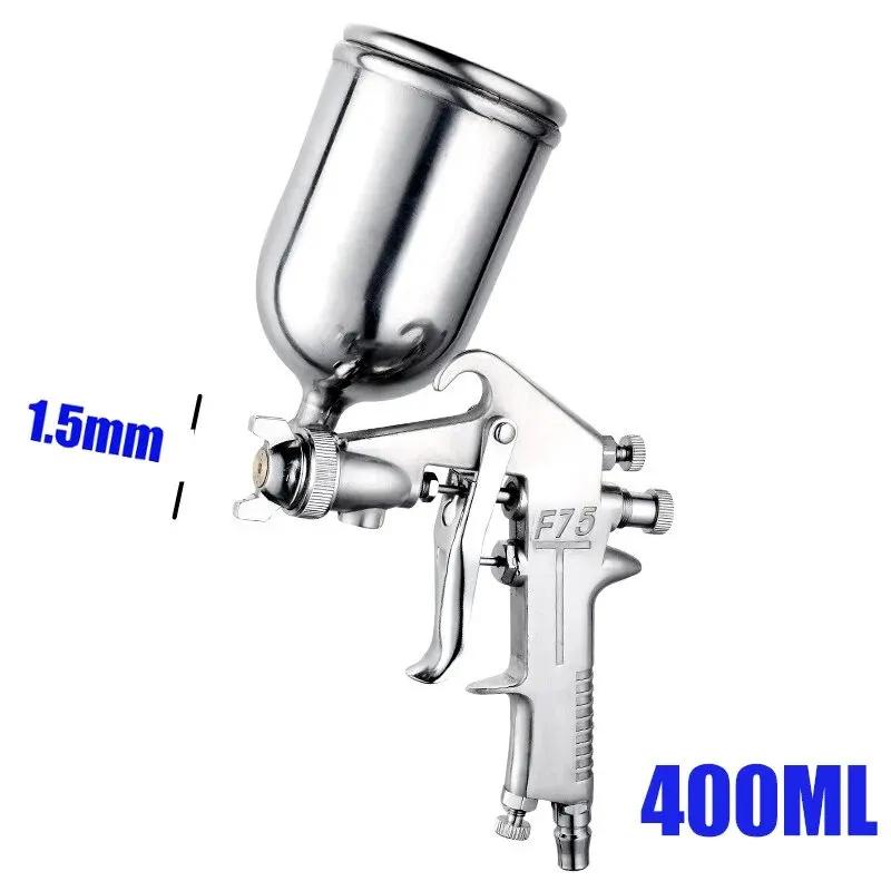 F-75 Spray Gun 1.5mm Nozzle with Cup Silver Handle Adjustable Color Spray Gun for Automotive Parts Painting Furniture
F-75 Spray Gun 1.5mm Nozzle with Cup Silver Handle Adjustable Color Spray Gun for Automotive Parts Painting Furniture