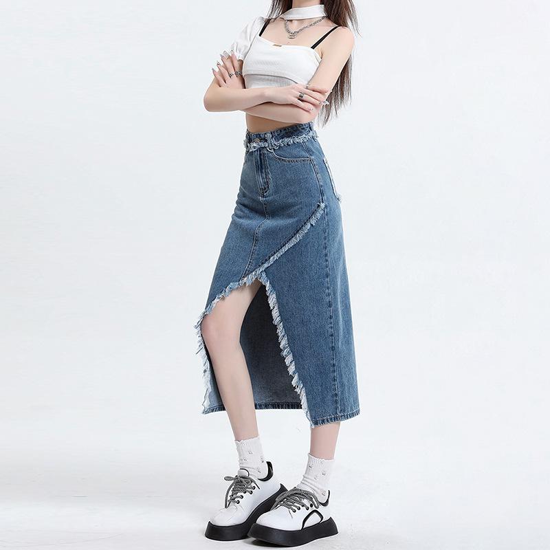 Джинсовая юбка в стиле ретро с необработанным дизайном, женская тонкая юбка-русалка миди с высокой талией, популярная девушка
Джинсовая юбка в стиле ретро с необработанным дизайном, женская тонкая юбка-русалка миди с высокой талией, популярная девушка
