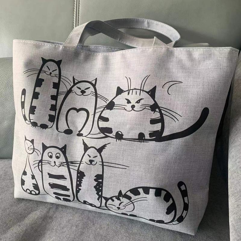 Creative Cartoon Cats Printed Beach Zipper Bag Fashion Wide Shoulder Strap Retro Women Canvas Tote Shopping Handbags
Creative Cartoon Cats Printed Beach Zipper Bag Fashion Wide Shoulder Strap Retro Women Canvas Tote Shopping Handbags