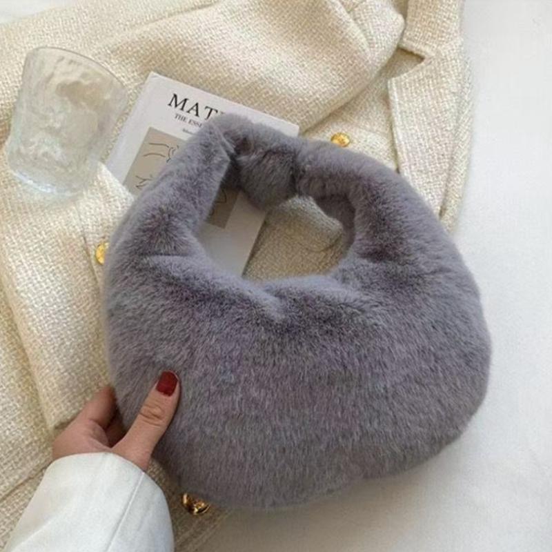 Solid Color Plush Dumpling Bag Simple Style Niche Design Faux Fur Handbag Tote Small Women S Underarm Hobo Bag сірий колір
Solid Color Plush Dumpling Bag Simple Style Niche Design Faux Fur Handbag Tote Small Women S Underarm Hobo Bag сірий колір