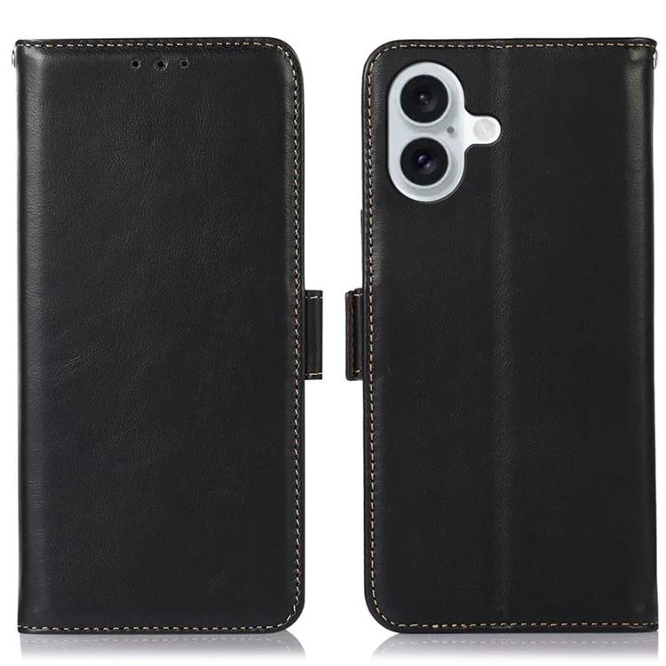 For iPhone 16 Plus Case Genuine Cow Leather Phone Cover with Card Holder RFID Blocking
For iPhone 16 Plus Case Genuine Cow Leather Phone Cover with Card Holder RFID Blocking