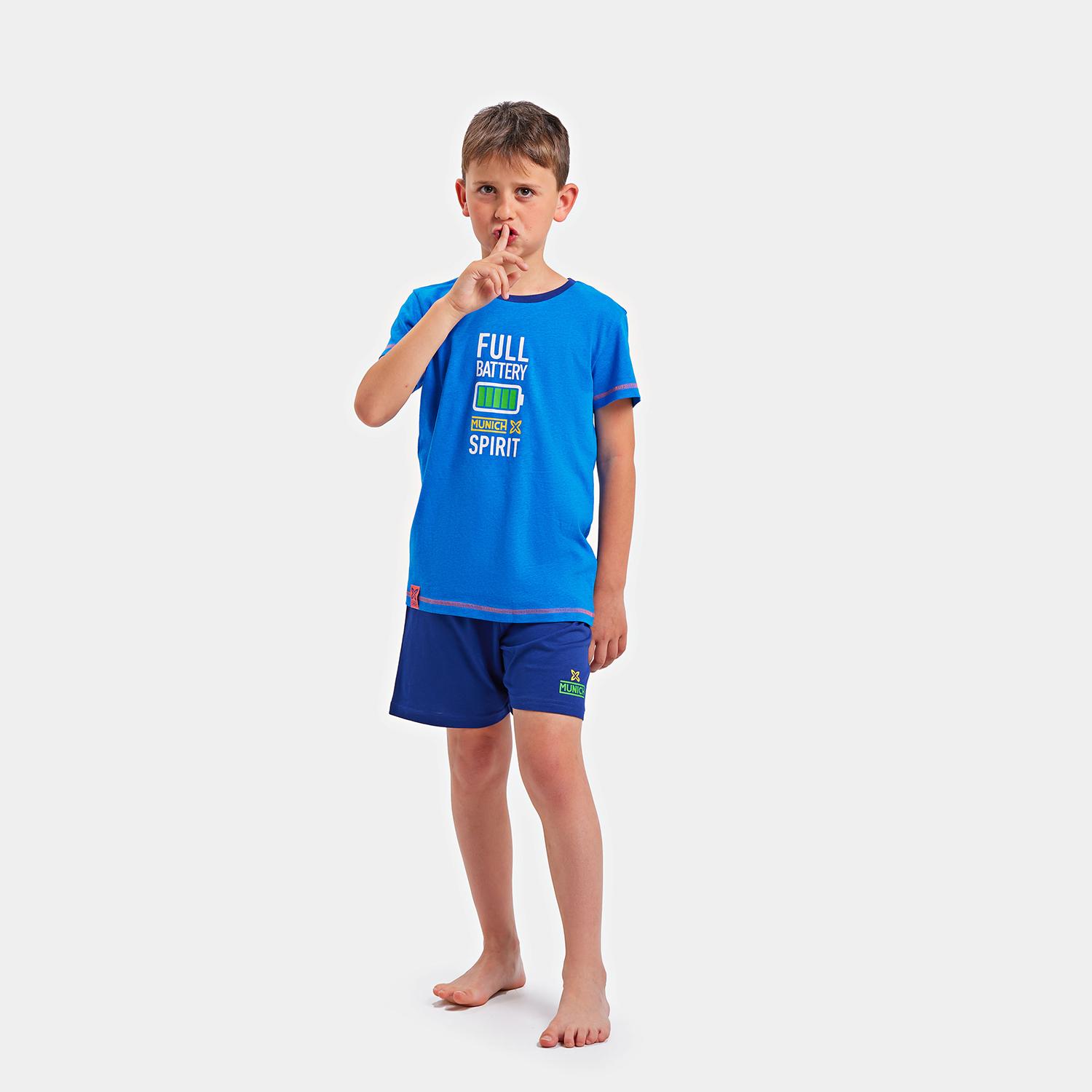 Пижама с короткими рукавами и круглым вырезом для мальчиков DH1451
Пижама с короткими рукавами и круглым вырезом для мальчиков DH1451