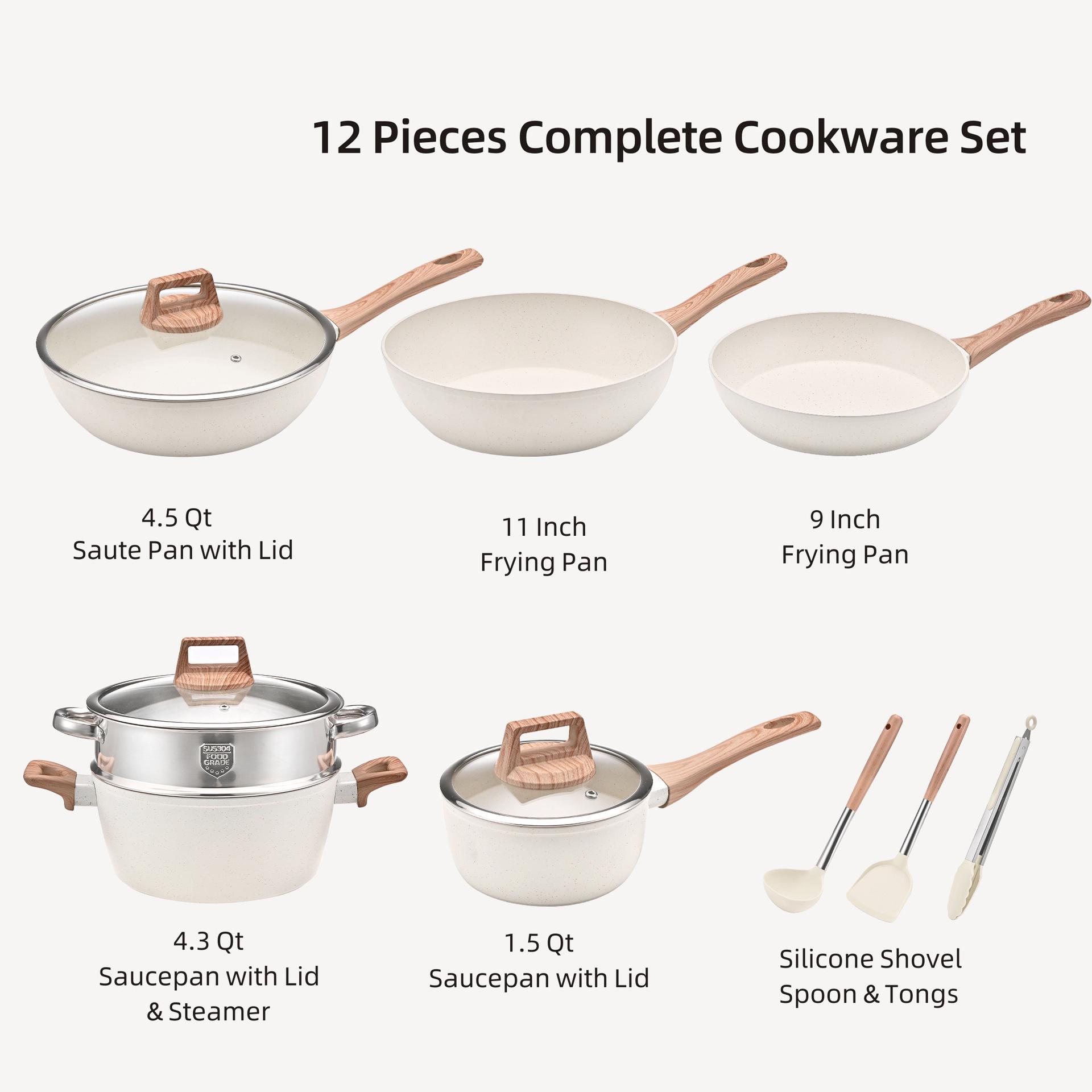 12-Piece Granite Cookware Set: Frying Pan, Wok, Soup Pot, and More - Ideal Holiday Gift! Granite
12-Piece Granite Cookware Set: Frying Pan, Wok, Soup Pot, and More - Ideal Holiday Gift! Granite