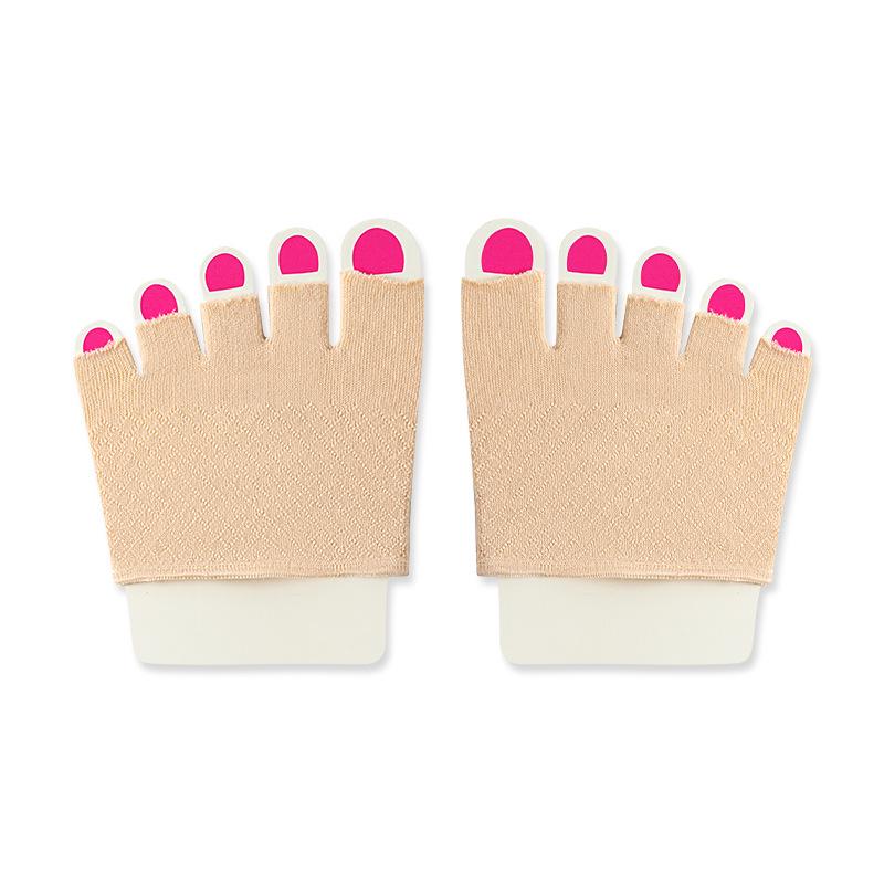 Женские летние нескользящие силиконовые накладки для ног с открытым носком, хлопковые носки с пятью пальцами One size
Женские летние нескользящие силиконовые накладки для ног с открытым носком, хлопковые носки с пятью пальцами One size