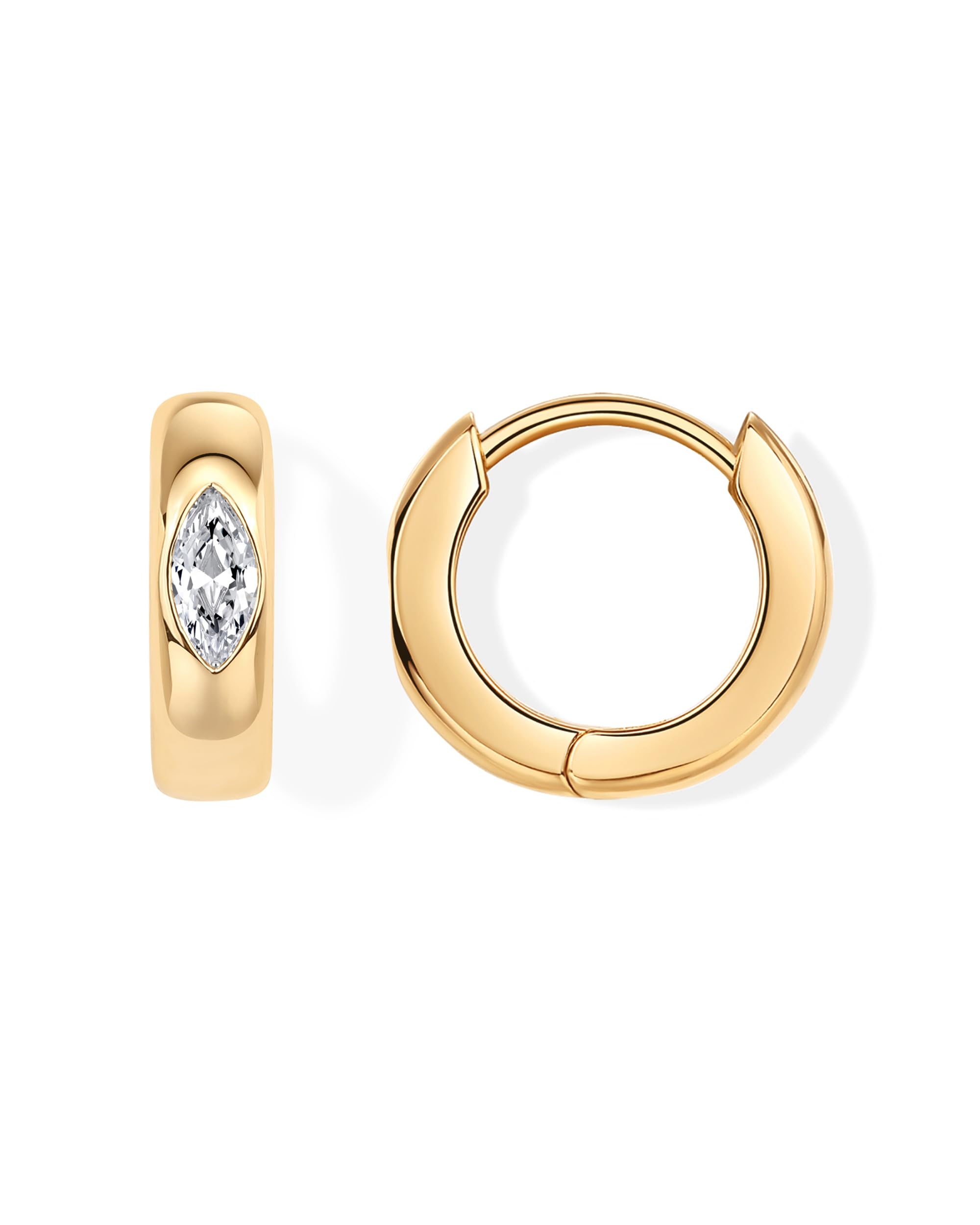 Shevalue Women 14K Gold Plated Hoop Earrings With Silver Posts Noble Marquise Cubic Zirconia Huggie Hoops Small Earring золотой
Shevalue Women 14K Gold Plated Hoop Earrings With Silver Posts Noble Marquise Cubic Zirconia Huggie Hoops Small Earring золотой