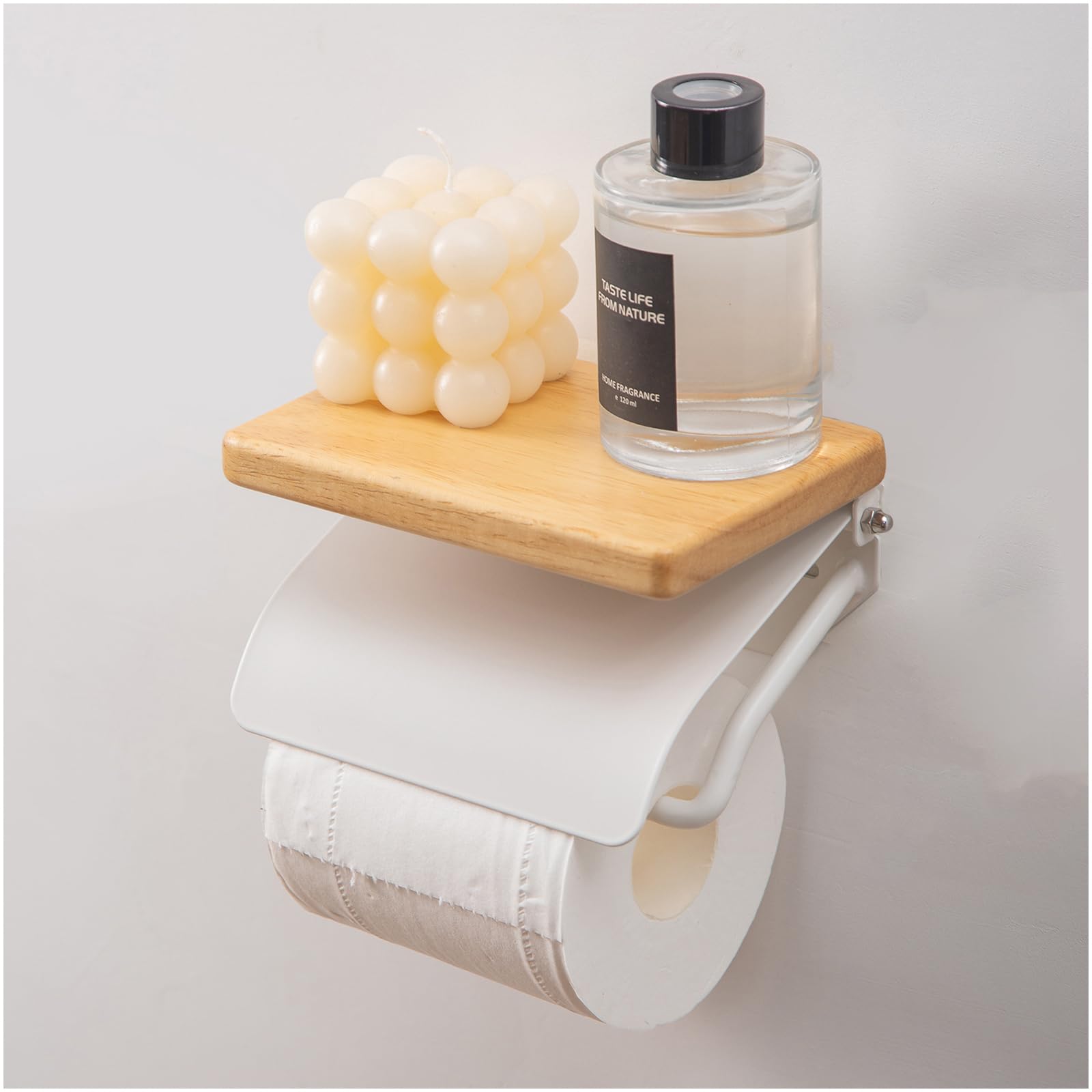 Wonshiu Toilet Paper Holder, Natural Wood with Top, Stylish Single Roll Holder (Natural x White, Single)
Wonshiu Toilet Paper Holder, Natural Wood with Top, Stylish Single Roll Holder (Natural x White, Single)