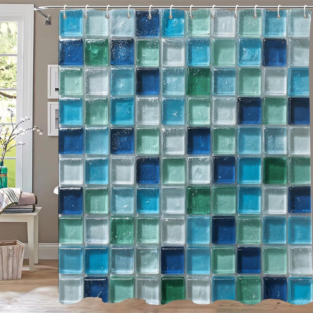 1Pc Modern Plaid Mosaic Texture Shower Curtains With Hooks Bathroom Curtains Printing Shower Curtain Home Decoration Curtain W60H190(CM)-1 Pcs
1Pc Modern Plaid Mosaic Texture Shower Curtains With Hooks Bathroom Curtains Printing Shower Curtain Home Decoration Curtain W60H190(CM)-1 Pcs