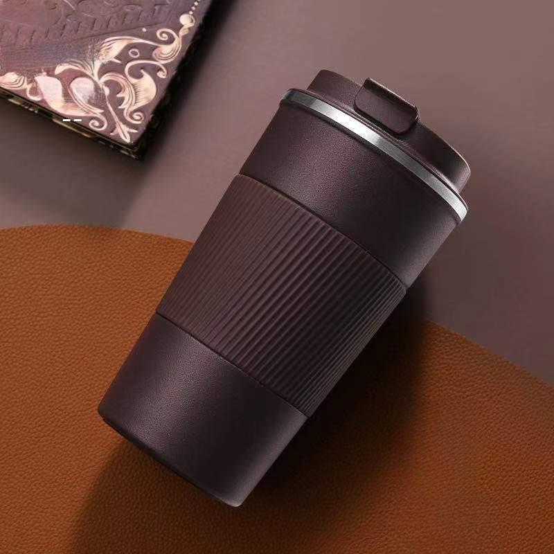 380/510ML Stainless Steel Coffee Cup Office Thermal Mug Car Silicone Case Anti-slip Portable Travel Insulated Drinking Water Cup 380ml коричневий
380/510ML Stainless Steel Coffee Cup Office Thermal Mug Car Silicone Case Anti-slip Portable Travel Insulated Drinking Water Cup 380ml коричневий