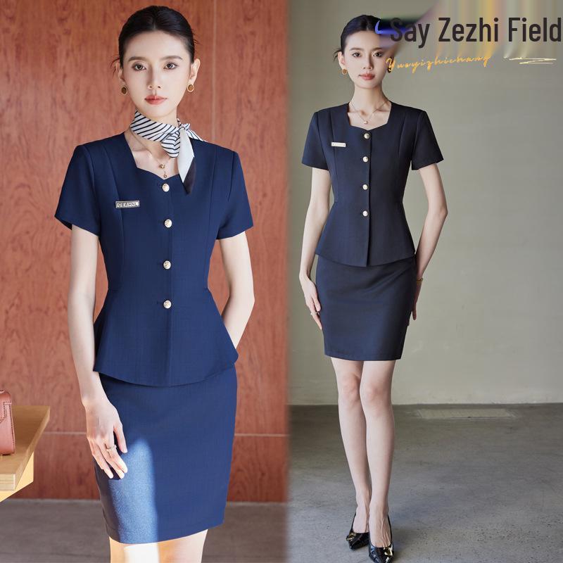 Women s Professional Collarless Suit Set - Summer Uniform for Hotel Reception, Jewelry Store & Beauty Salon L
Women s Professional Collarless Suit Set - Summer Uniform for Hotel Reception, Jewelry Store & Beauty Salon L