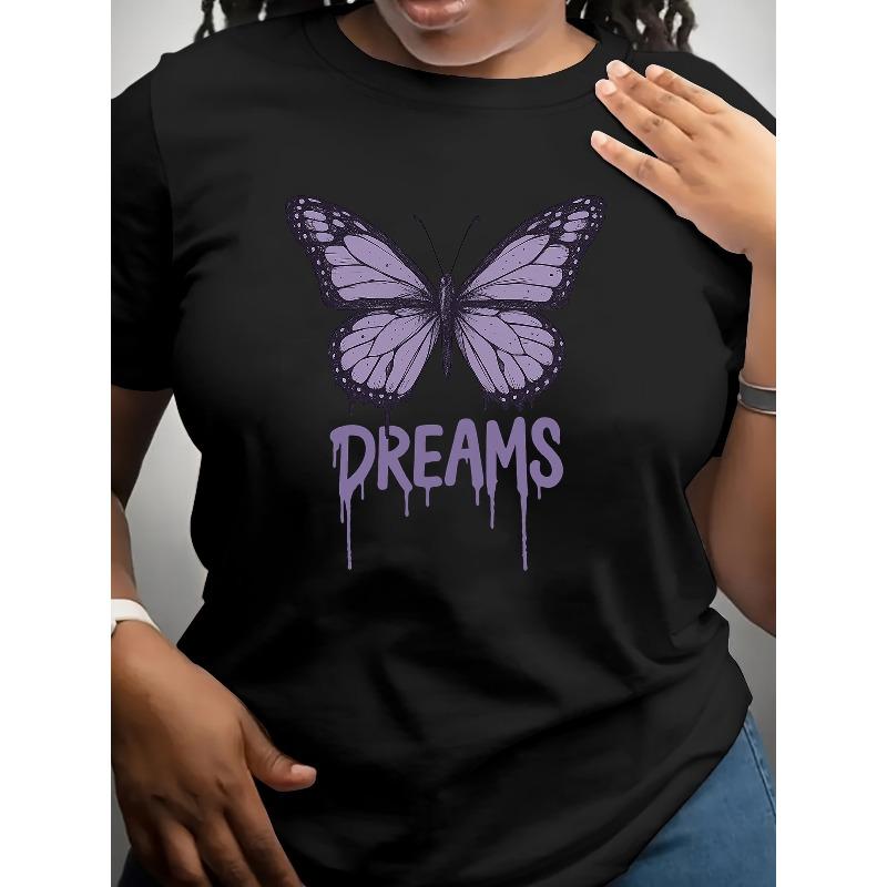 European Size Dream Butterfly Printed Short-sleeved T-shirt, Made of Soft and Breathable Polyester Fiber, with Moderate Elasticity, Machine Washable 4XL
European Size Dream Butterfly Printed Short-sleeved T-shirt, Made of Soft and Breathable Polyester Fiber, with Moderate Elasticity, Machine Washable 4XL