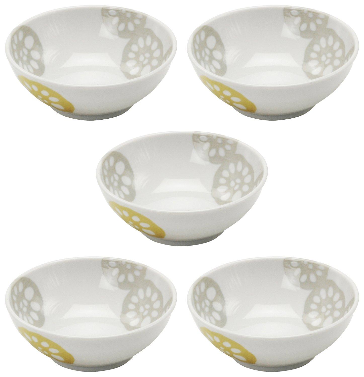 Mino Ware Lightweight Small Bowls and Plates Set of Lotus Root 12cm Diameter x Microwave and Dishwasher Made in 5, Design, Yellow, Approx. 4.6cm белый
Mino Ware Lightweight Small Bowls and Plates Set of Lotus Root 12cm Diameter x Microwave and Dishwasher Made in 5, Design, Yellow, Approx. 4.6cm белый