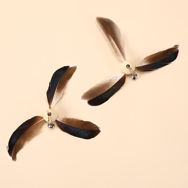 Wooden Handle Cat Teaser Wand with Bell & Rotating Pinwheel - Self-Play Boredom Relief Toy
Wooden Handle Cat Teaser Wand with Bell & Rotating Pinwheel - Self-Play Boredom Relief Toy