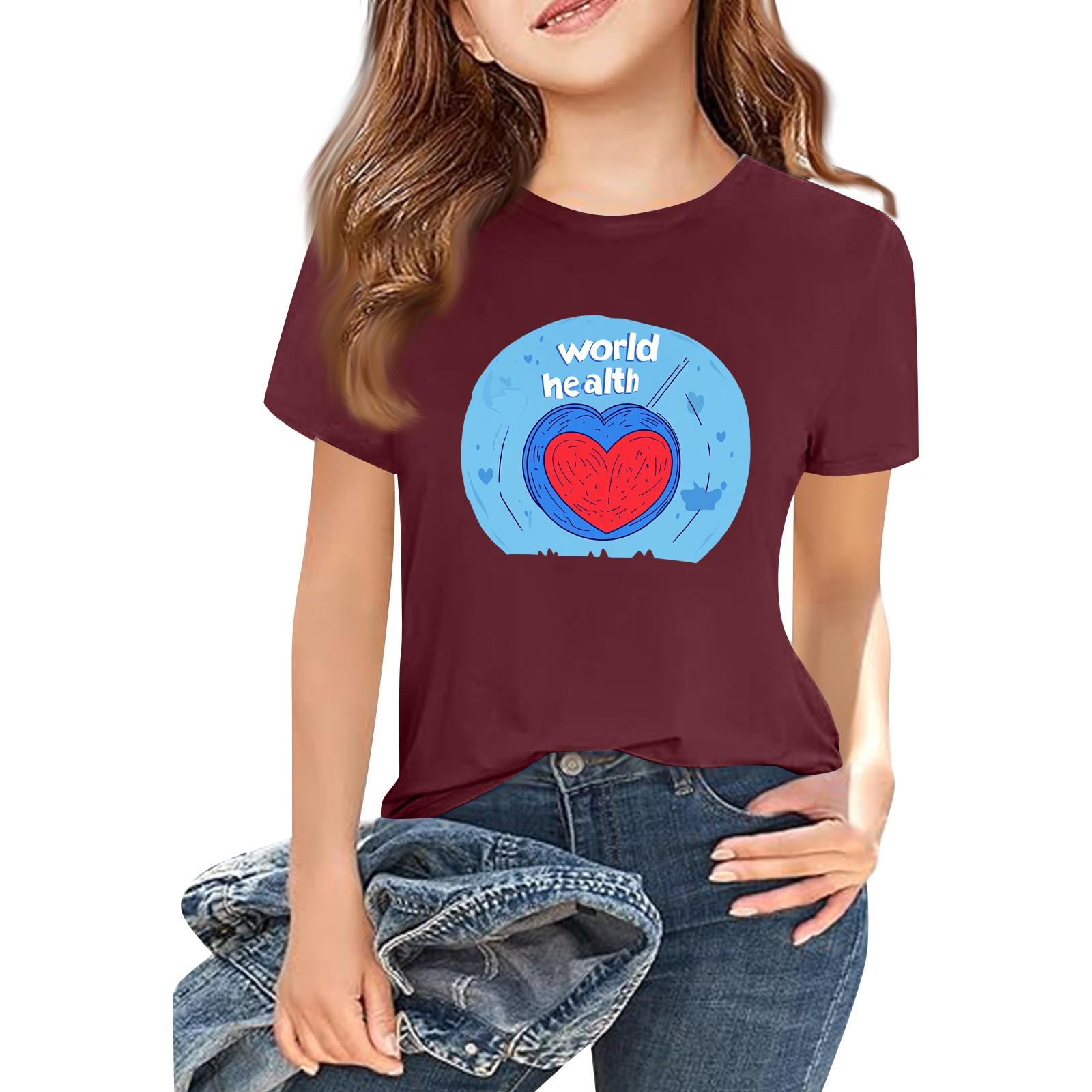 Детская модная повседневная футболка с коротким рукавом и круглым вырезом с принтом 120 винный
Детская модная повседневная футболка с коротким рукавом и круглым вырезом с принтом 120 винный