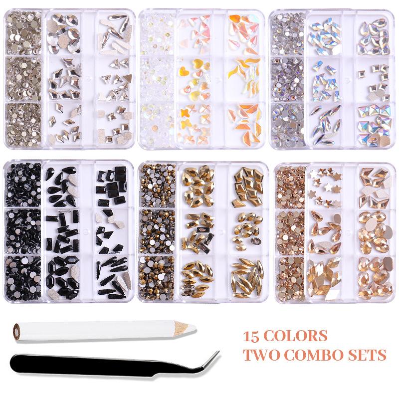 6 Grid Nail Art Jewelry Glass Rhinestone Round Diamond Flat Bottom Diamond Special-Shaped Diamond Nail Art Diamond Mixed
6 Grid Nail Art Jewelry Glass Rhinestone Round Diamond Flat Bottom Diamond Special-Shaped Diamond Nail Art Diamond Mixed