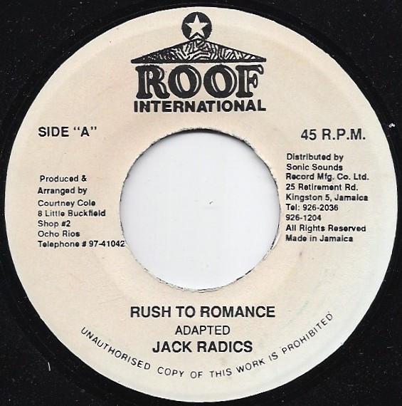 7inch Record JACK RADICS Rush To Romance NONE3 Roof Internatio Jamaica Reggae Ska Dub Used
7inch Record JACK RADICS Rush To Romance NONE3 Roof Internatio Jamaica Reggae Ska Dub Used
