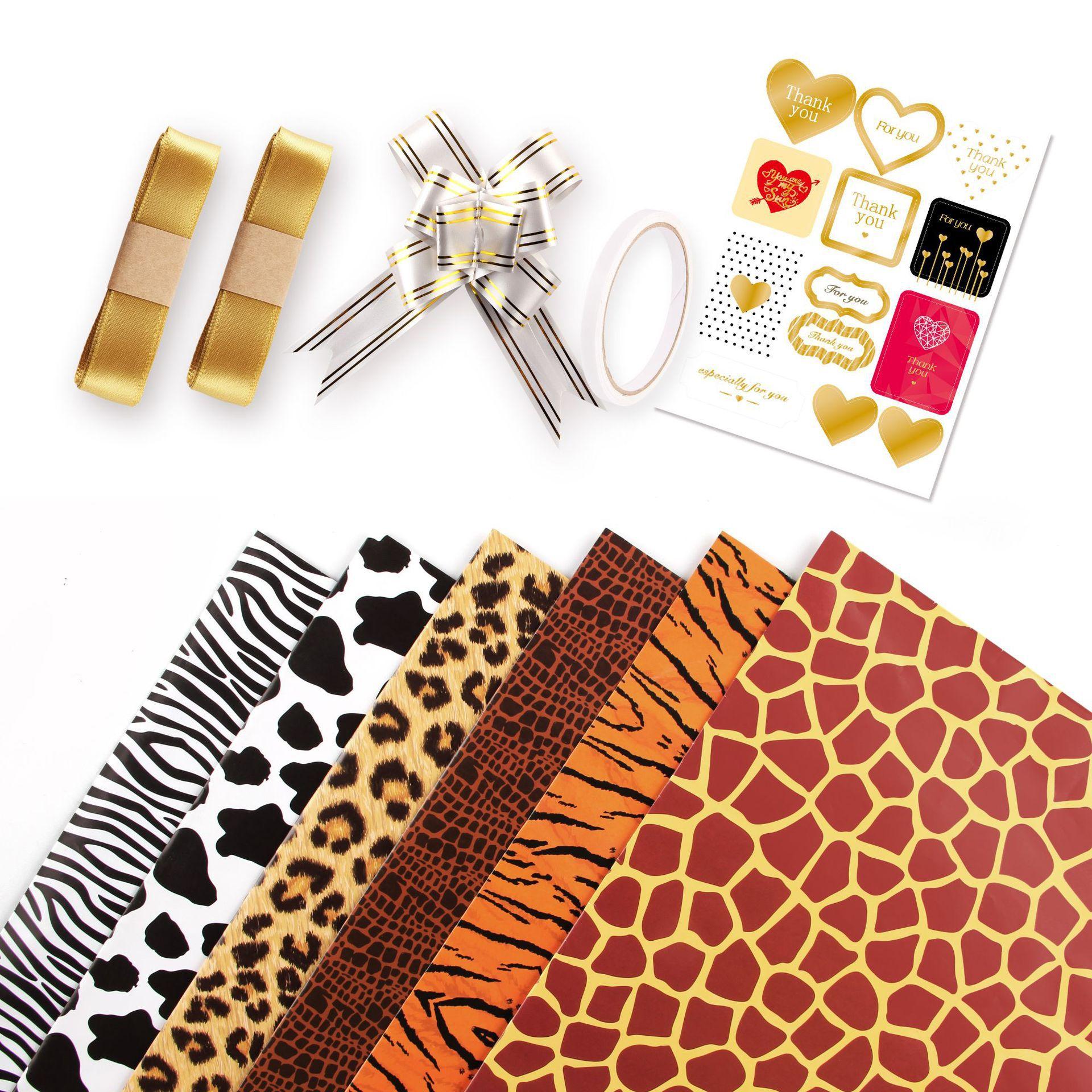 50x70cmKinds Animal Leopard Print Wrapping Paper Sheets Roll Packaging for Wedding Kids Holiday Gift Wrap Craft Paper Decor Gift
50x70cmKinds Animal Leopard Print Wrapping Paper Sheets Roll Packaging for Wedding Kids Holiday Gift Wrap Craft Paper Decor Gift
