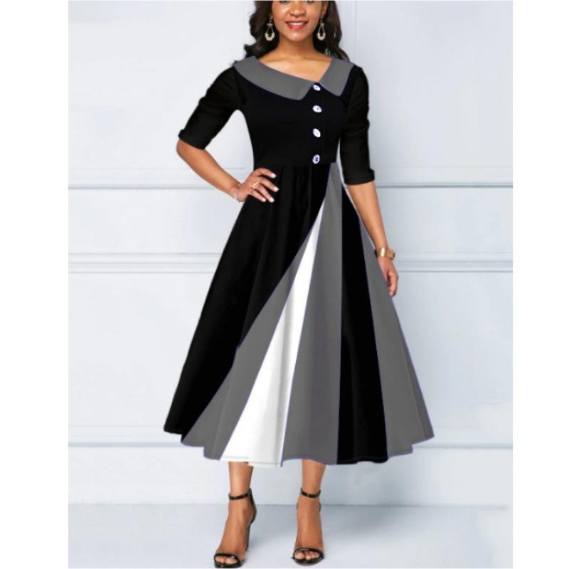 QICED Fashion Summer Spring 1/2 Sleeves V-Neck Casual Dresses S серый
QICED Fashion Summer Spring 1/2 Sleeves V-Neck Casual Dresses S серый