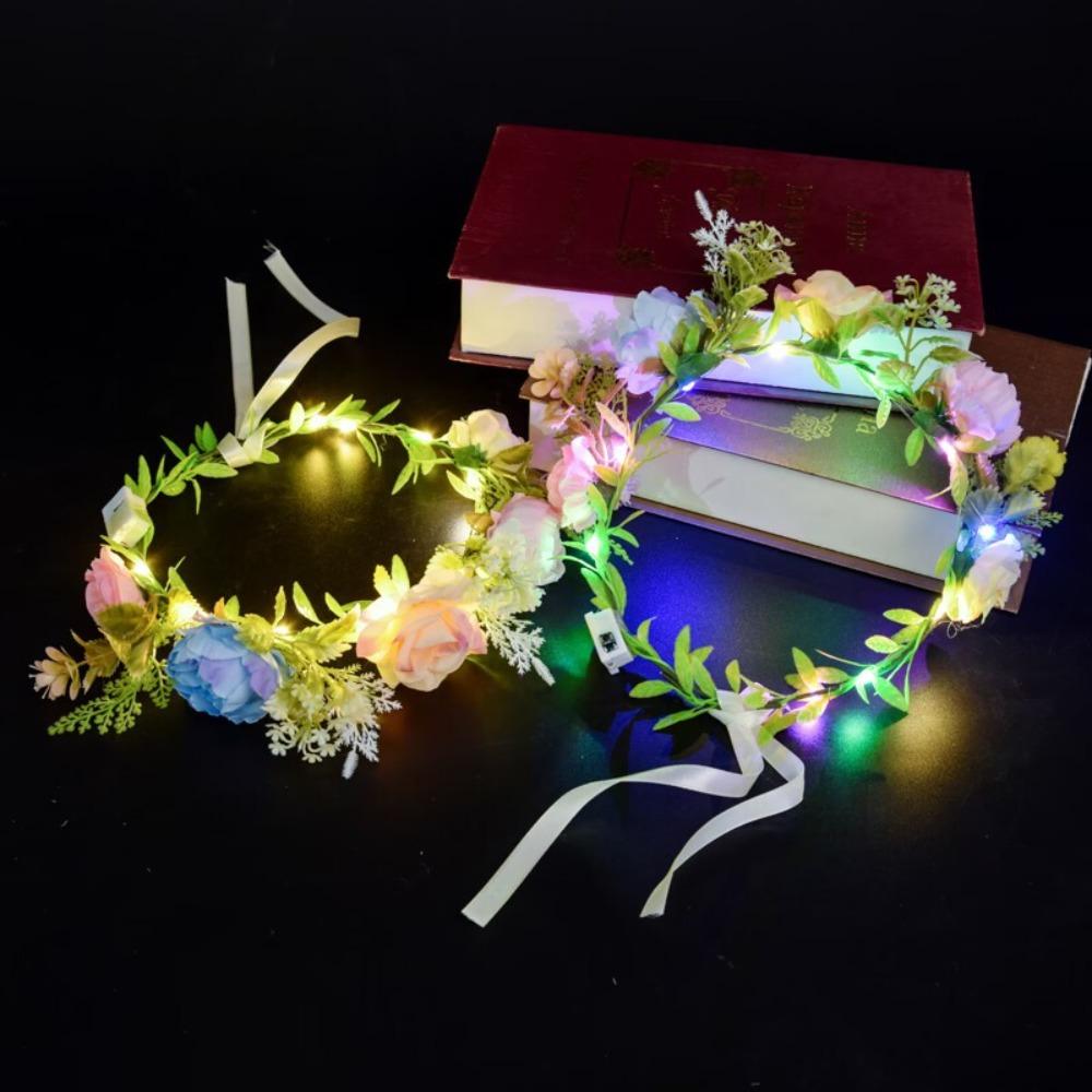 Hair Hoop Flower Crown Hairband Glowing LED Light Garland Elegant Wreath Headband Girls Colorful-No Light
Hair Hoop Flower Crown Hairband Glowing LED Light Garland Elegant Wreath Headband Girls Colorful-No Light