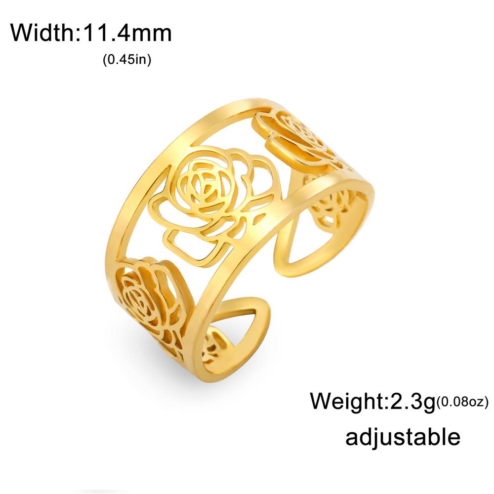 My Shape Rose Flower Rings for Women Girls Stainless Steel Hollow Rose Finger Ring Delicate Fashion Jewelry Wedding Engagement resizable
My Shape Rose Flower Rings for Women Girls Stainless Steel Hollow Rose Finger Ring Delicate Fashion Jewelry Wedding Engagement resizable