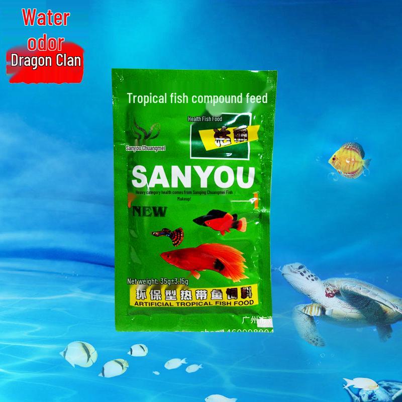 Sanyou Chuangmei Lively Tropical Fish Food - 35g for Guppy and Molly Fish
Sanyou Chuangmei Lively Tropical Fish Food - 35g for Guppy and Molly Fish
