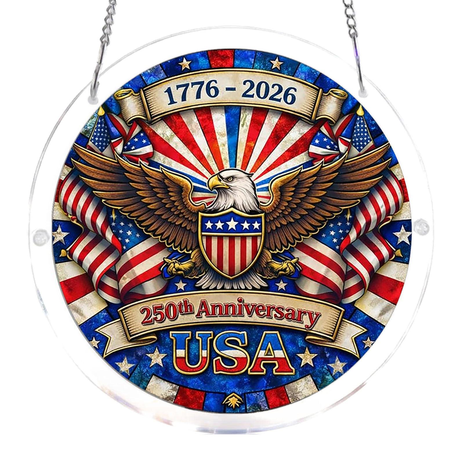 Acrylic Sun Catcher Window Decor Three Layer 2mm Single Layer 2D American Flag Patriotic Design Hanging Ornament One Size
Acrylic Sun Catcher Window Decor Three Layer 2mm Single Layer 2D American Flag Patriotic Design Hanging Ornament One Size