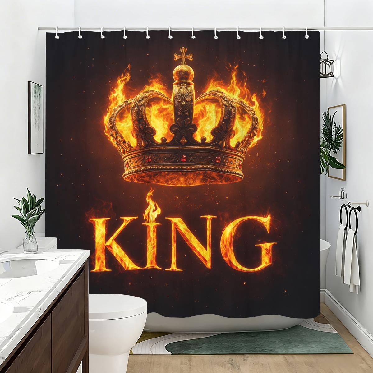 Vivid Themed Polyester Shower Curtain - Lighthouse, Wolf, Crown & Dragon Printed Bathroom Decorative Curtain W60H190(CM)-1 Pcs
Vivid Themed Polyester Shower Curtain - Lighthouse, Wolf, Crown & Dragon Printed Bathroom Decorative Curtain W60H190(CM)-1 Pcs