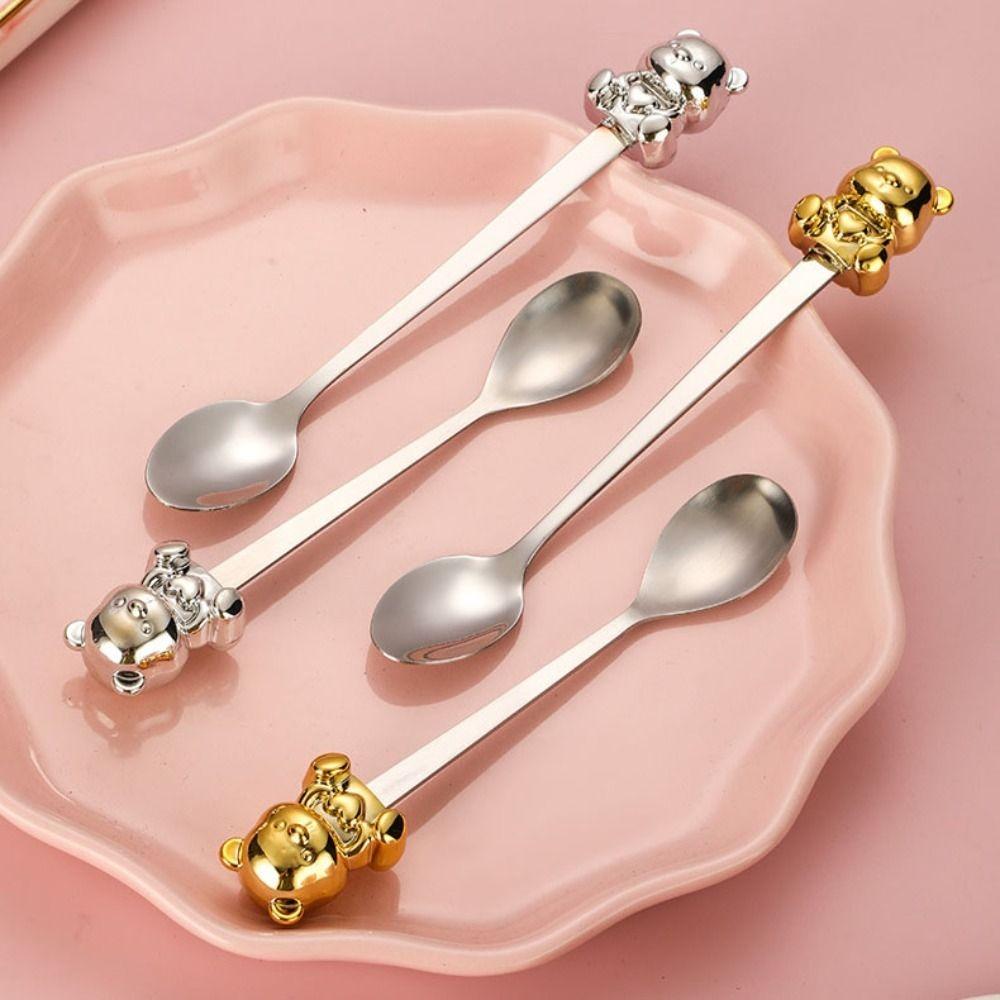 Korean Style Bear Coffee Spoon Creative Handle Dessert Fork Tableware Dinner Spoon Afternoon Tea A
Korean Style Bear Coffee Spoon Creative Handle Dessert Fork Tableware Dinner Spoon Afternoon Tea A