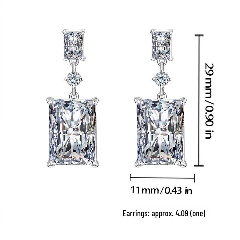 Shining Pearl Square Zircon Women s Four-Claw Stud Earrings, High-End Pure Copper Design Copper Alloy
Shining Pearl Square Zircon Women s Four-Claw Stud Earrings, High-End Pure Copper Design Copper Alloy
