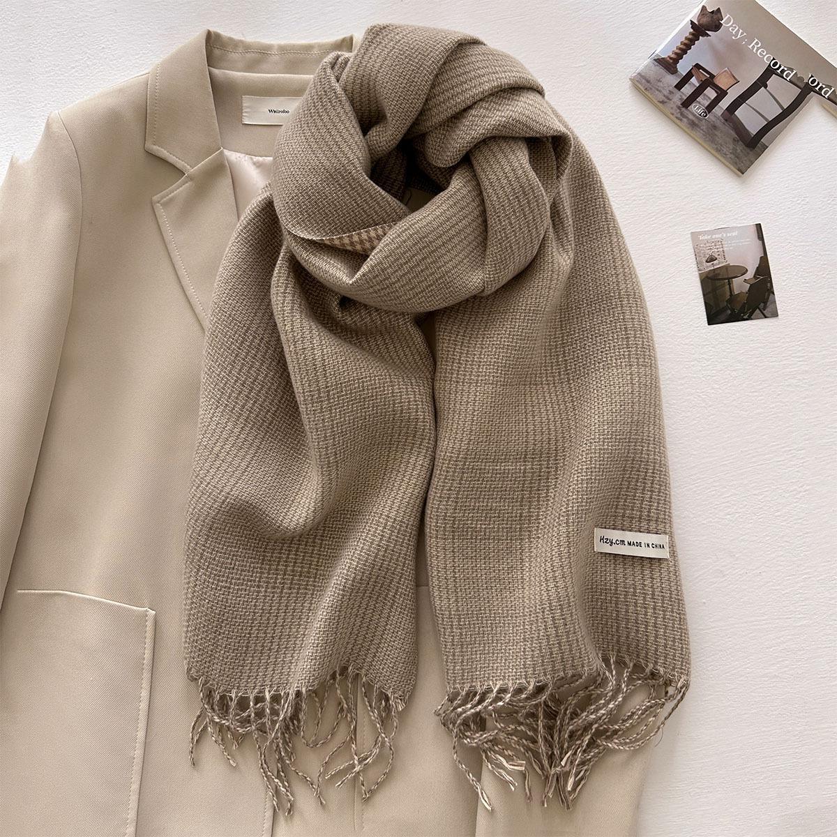 Winter Warmer Thickened Scarf For Women Autumn Tassel Pashmina Shawl Elegant Faux Cashmere Warps Luxury Ladies Blanket
Winter Warmer Thickened Scarf For Women Autumn Tassel Pashmina Shawl Elegant Faux Cashmere Warps Luxury Ladies Blanket