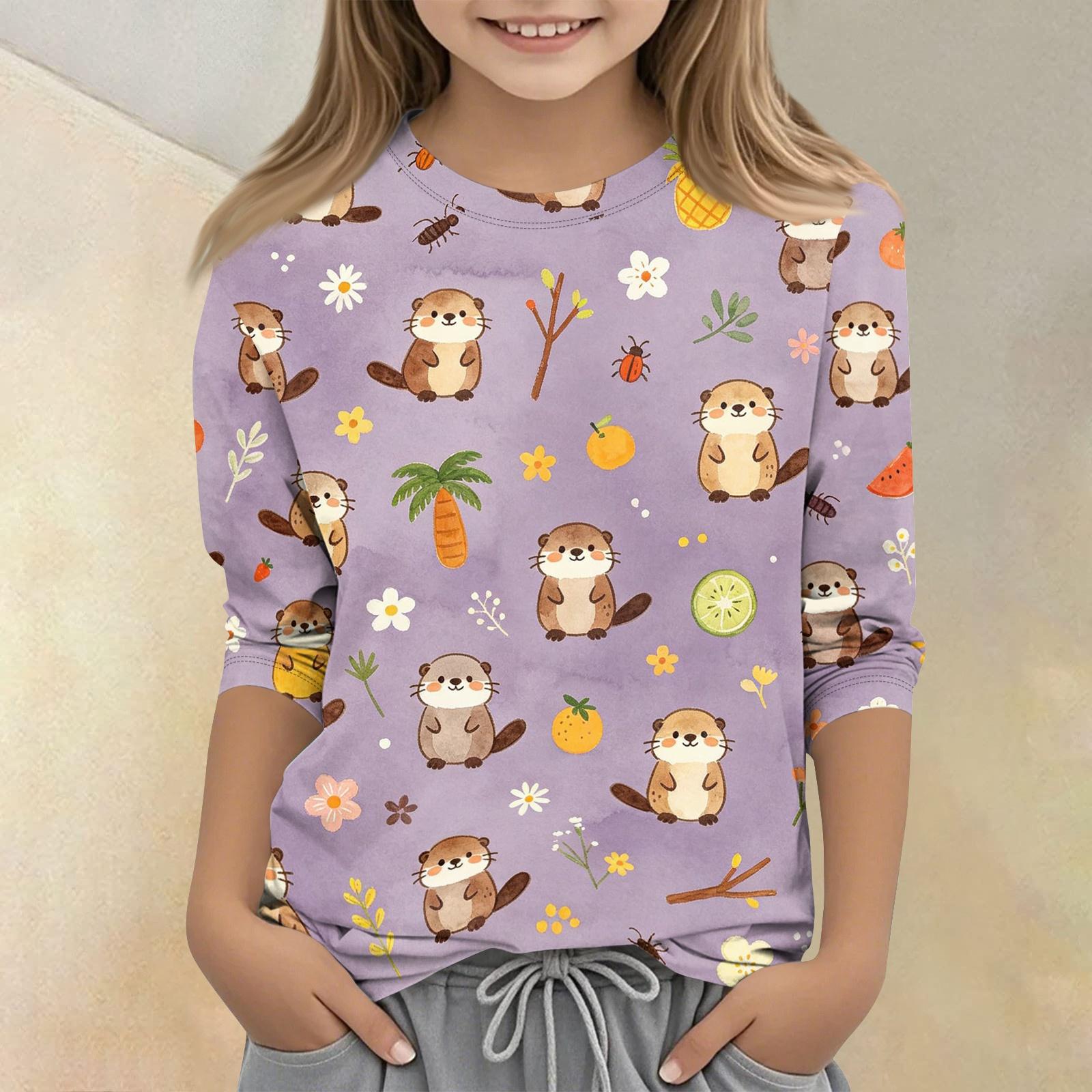 Kids Animal Print Crewneck 3/4 Sleeve Casual T-Shirt Soft Lightweight Fabric Comfortable Fit for Everyday Wear 140
Kids Animal Print Crewneck 3/4 Sleeve Casual T-Shirt Soft Lightweight Fabric Comfortable Fit for Everyday Wear 140