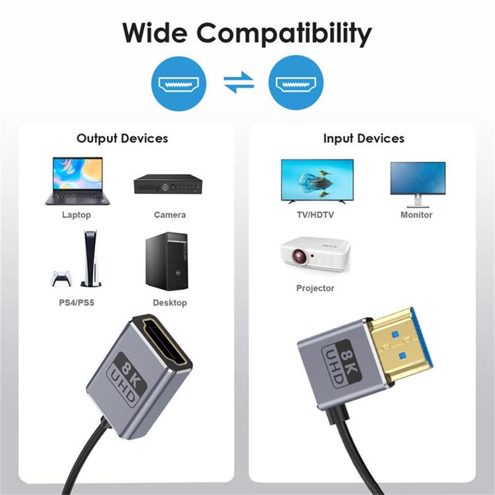 0.7m Spring Coaxial 8K HD Video 48Gbps HDMI 2.1 Cable Right Angle Male to Straight Female Adapter Cord As Shown A
0.7m Spring Coaxial 8K HD Video 48Gbps HDMI 2.1 Cable Right Angle Male to Straight Female Adapter Cord As Shown A
