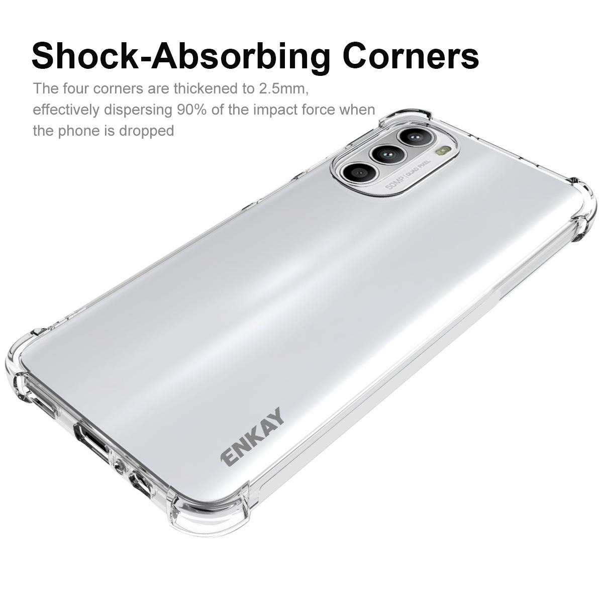 ENKAY HAT PRINCE For Motorola Moto G52 4G/G82 5G Thickened Corners Transparent TPU Cover Phone Drop-proof Case with Anti-slip Strip Edge A
ENKAY HAT PRINCE For Motorola Moto G52 4G/G82 5G Thickened Corners Transparent TPU Cover Phone Drop-proof Case with Anti-slip Strip Edge A