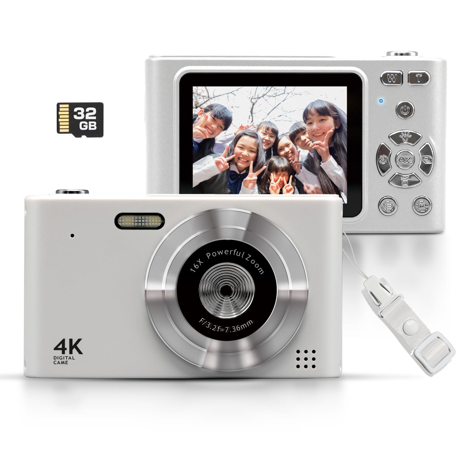 Цифрова камера 4K 48 МП Цифрова камера 16x Зум Стабілізація зображення РК-дисплей Шкільна поїздка Легка Емоційна Ретро Фото Відео Зображення Відео Діти білий
Цифрова камера 4K 48 МП Цифрова камера 16x Зум Стабілізація зображення РК-дисплей Шкільна поїздка Легка Емоційна Ретро Фото Відео Зображення Відео Діти білий