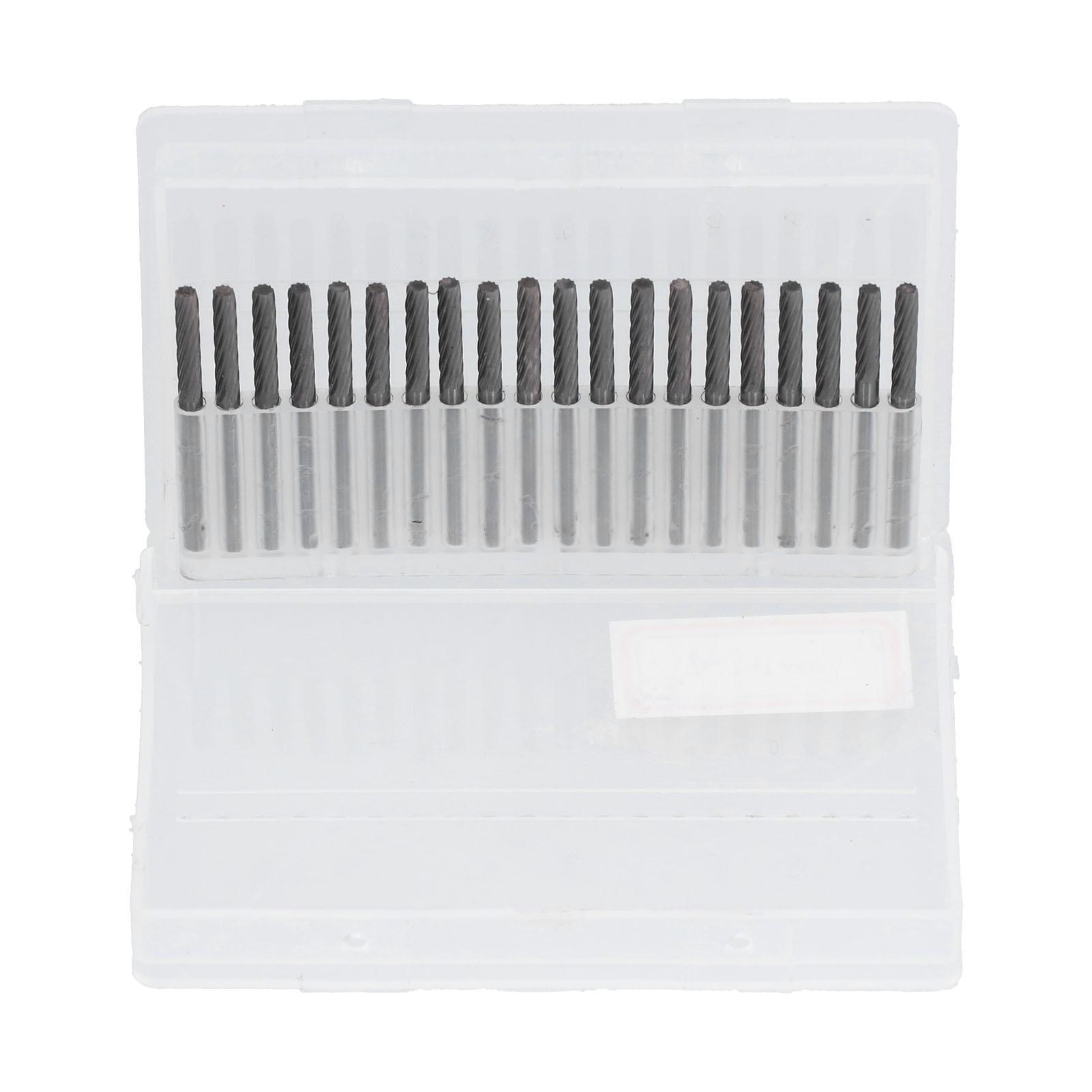 20 Pcs End Mills Sturdy SuperSpeed Durable Tungsten Steel Grinding Head for Wood Iron Carbon Steel
20 Pcs End Mills Sturdy SuperSpeed Durable Tungsten Steel Grinding Head for Wood Iron Carbon Steel