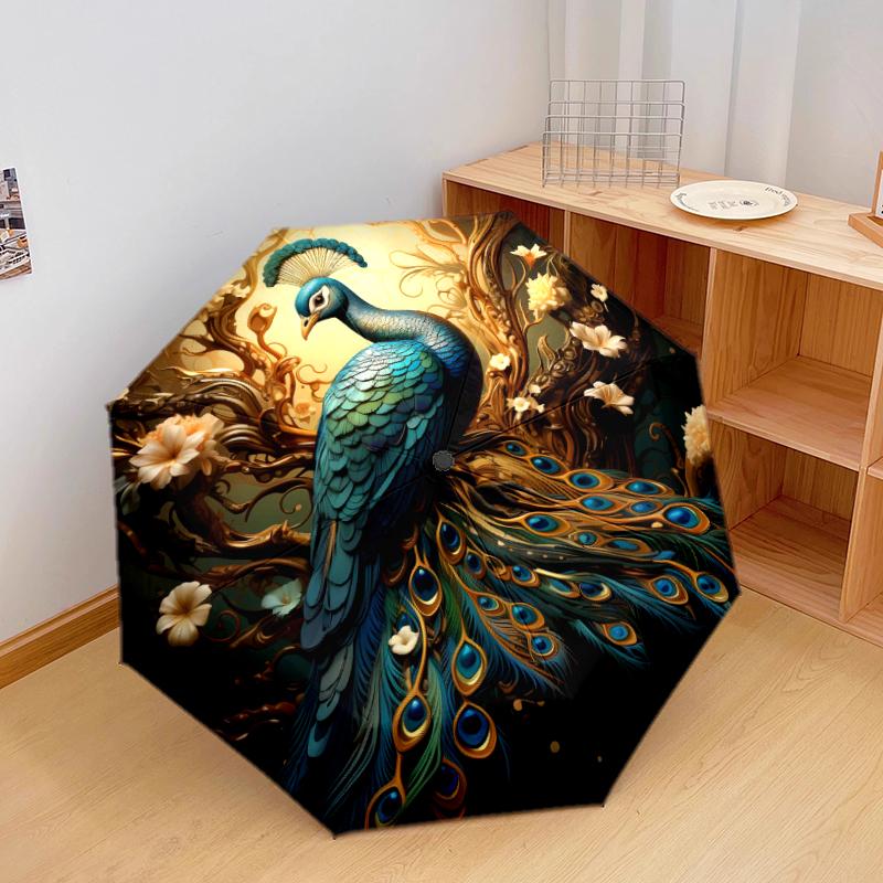 1 PC Automatic Folding Umbrella - Peacock Pattern, Portable & Foldable Design with 8 Ribs, Christmas Birthday Gifts
1 PC Automatic Folding Umbrella - Peacock Pattern, Portable & Foldable Design with 8 Ribs, Christmas Birthday Gifts