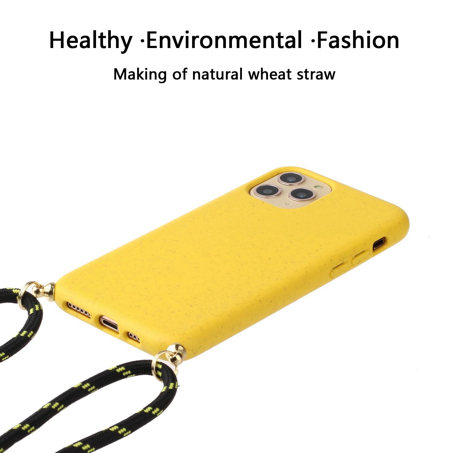 For iPhone 14 Pro Max 6.7 inch Wheat Straw TPU Hybrid Case Drop-proof Phone Cover with Long Lanyard Yellow
For iPhone 14 Pro Max 6.7 inch Wheat Straw TPU Hybrid Case Drop-proof Phone Cover with Long Lanyard Yellow