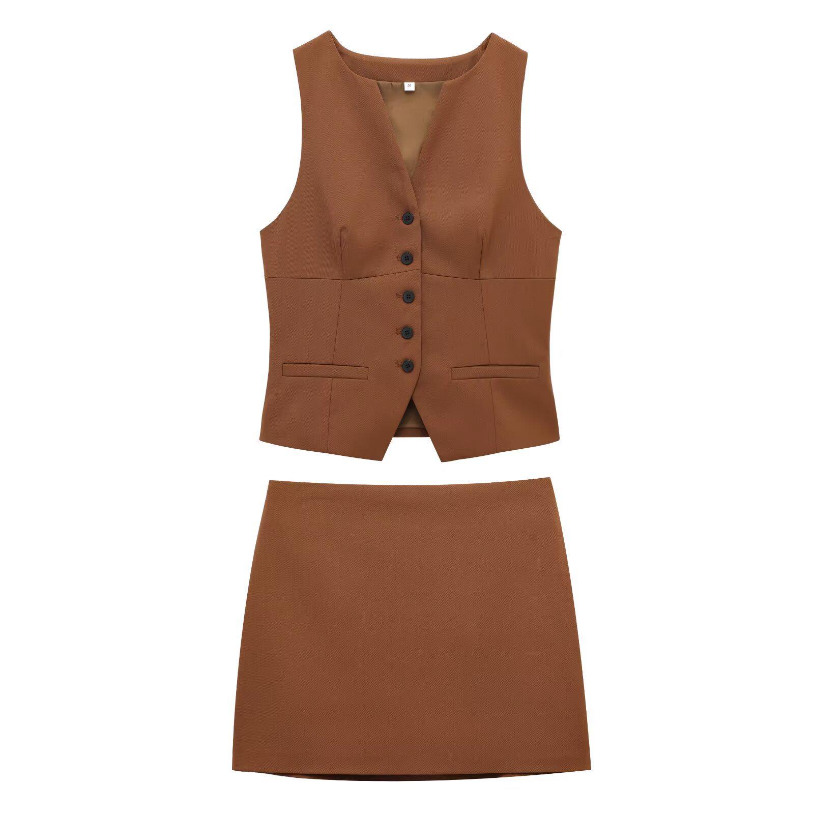 2025 Spring V-Neck Sleeveless Vest Top + A-Line Midi Skirt: European & American Style Extra Small
2025 Spring V-Neck Sleeveless Vest Top + A-Line Midi Skirt: European & American Style Extra Small