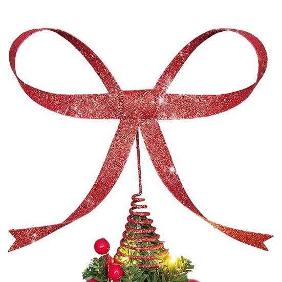 Glitter Metal Bow Tree Topper Large Champagne/Golden/Silver/Red Bow Christmas Tree Decoration for Holiday Party Shop Office Home Decor A
Glitter Metal Bow Tree Topper Large Champagne/Golden/Silver/Red Bow Christmas Tree Decoration for Holiday Party Shop Office Home Decor A