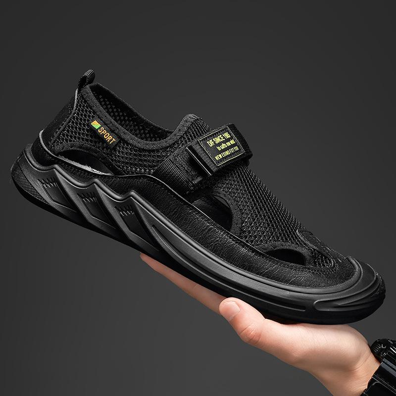 Мужские сандалии дышат летом, а пляжная обувь представляет собой повседневную обувь с мягкой подошвой из сетки, нескользящие дырочки имеют отверстия. 45
Мужские сандалии дышат летом, а пляжная обувь представляет собой повседневную обувь с мягкой подошвой из сетки, нескользящие дырочки имеют отверстия. 45