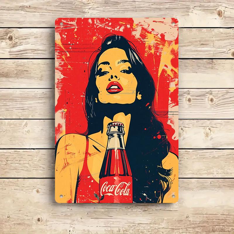 1PC 2D flat vintage Coca Cola girl tin painting American pop art decoration painting bar coffee shop wall pendant home living ro (as the picture,20x30cm)
1PC 2D flat vintage Coca Cola girl tin painting American pop art decoration painting bar coffee shop wall pendant home living ro (as the picture,20x30cm)